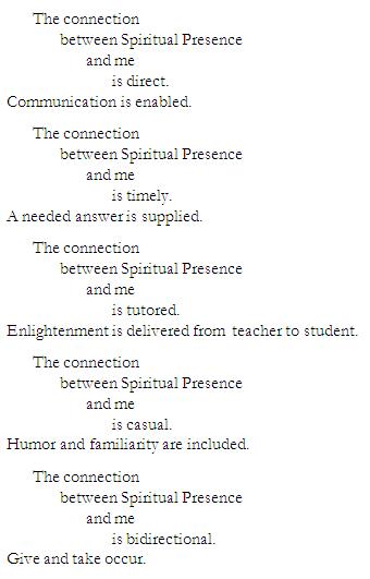 Poem-Connection with Spiritual Presence