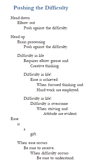 Poem-Pushing the Difficulty