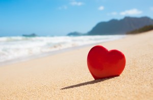heart on the beach